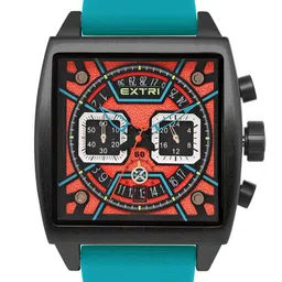 EXTRI Men Dial & Textured Straps Analogue Watch X6076-G-49