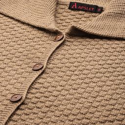 APSLEY Self-Design Checked Front Open Sweater image 2