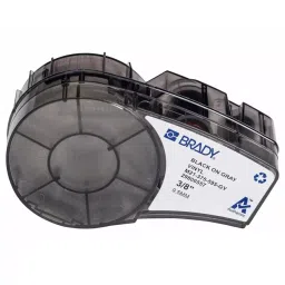 BRADY Continuous Label Roll Cartridge 3/8 inch x 21 ft Gray, 20XW83-88