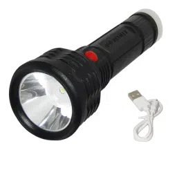 RENMAX 50 W Plastic LED Rechargeable Pocket Torch 5000 lm Black, RM-TORCH-RL1130-01-41