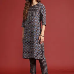 Anouk Printed Regular Gotta Patti Kurta with Trousers & With Dupatta image 2