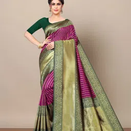 Aldwych Silk Blend Designer Banarasi Saree-image-90