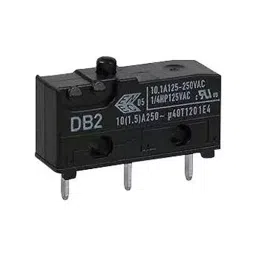 ZF Microswitch, Spdt, Plunger, 10A, 250Vac, DB2C-C1AA-25