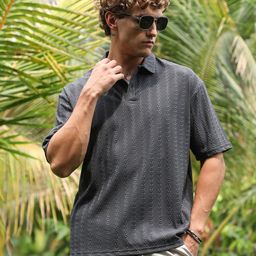 Campus Sutra Polo Collar Pockets Cotton T-shirt-image-81