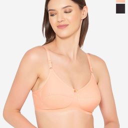 GROVERSONS Paris Beauty Pack of 2 Women Solid Full Coverage Non-Padded Bra-17