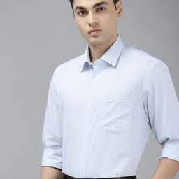 Arrow Pure Cotton Manhattan Slim Fit Striped Formal Shirt-picture-31