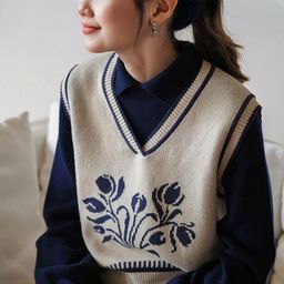 StyleCast Women Floral Printed Sweater Vest-picture-45