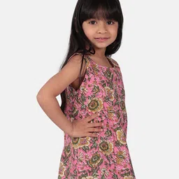 Sangria Girls Floral Printed Pure Cotton Sleeveless Top-picture-55