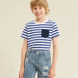Kookie Kids Denim Mid Thigh Washed Short - Blue-picture-27