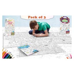 GIANT Princess Castle Colouring Poster Giant Circus Colouring Poster And Giant Under The Ocean Colouring Poster Combo of 3 - Multicolor-image-13