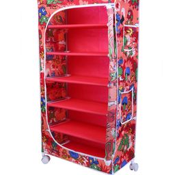Little One's   6 Shelves Baby Foldable Wardrobe   Jungle Red-picture-8