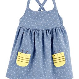 Carter's Sleeveless Frock with Bloomer Pocket Detailing & Floral Print - Blue-image-33