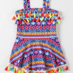 Mark & Mia Sleeveless Frock Swimsuit - Blue-image-81
