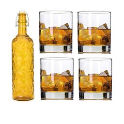 SOMIL Yellow Glass Airtight Can Bottle-image-61