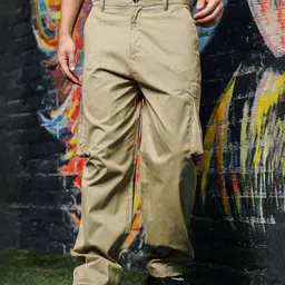 House of Koala Unisex Solid Cotton Original Cargos Trousers-image-33