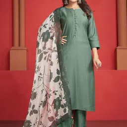 MINGORA Women Regular Kurti with Palazzos & With Dupatta-41