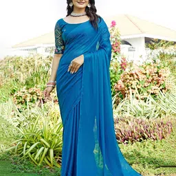K 5 Fashion Pure Chiffon Saree-picture-57