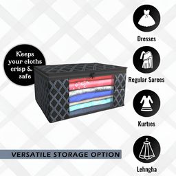 Aura Black Set of 4 Regular Multi-Utility Organisers image 5