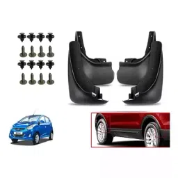 Auto Pearl Front and Rear Mud Guard For EON 1.0 Kappa Magna Plus Optional (Black) Set of 4 Pcs-32