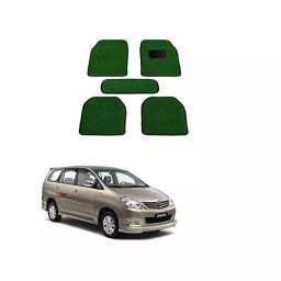 Auto Pearl Heavy Duty Anti Slip Noodle Nomad Style Car Floor Mats Set of 5 Green for Innova 2005 12-image-100