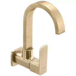 CERA Sink Cock 150 mm Long Swivel Spout And Wall Flange Gold, F1005252BA-image-74