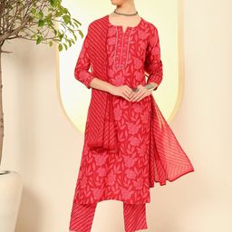 KALINI Women Floral Printed Kurta with Trousers & Dupatta-image-39