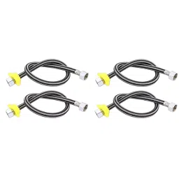 GENERIC Stainless Steel 24 inch Connection Pipe Silver, FG2509 (Pack of 4)-image-24