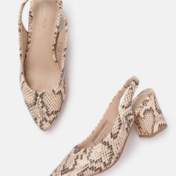 Allen Solly Textured Block Heeled Pumps-26