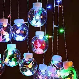 KAVYARA Blue & Pink Ball Shape String Lights image 4