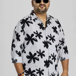 Snitch Men Classic Floral Opaque Printed Casual Shirt-image-42