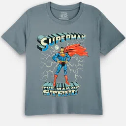 Nap Chief Kids Superman Printed Applique T-shirt-picture-48