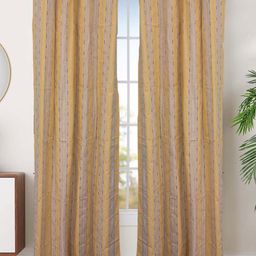 Dekor World Multicoloured Set of 2 Striped Long Door Curtain-19