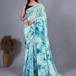 KAYOMMI Floral Pure Chiffon Ready to Wear Saree-picture-26