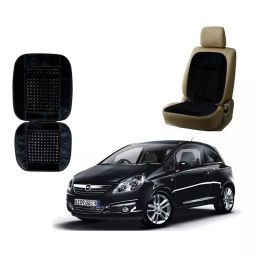 Auto Pearl Polyester, Cotton Front Vehicle Seating Pad Black for Opel Corsa-17