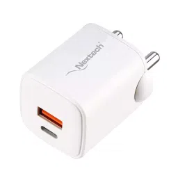 Nextech 35 W White Dual Port Wall Charger with PDQC3.0 GaN & PPS Technology, NTQ30-18