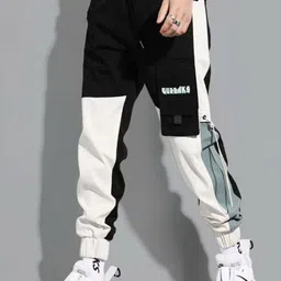 StyleCast Men Colourblocked Joggers Trousers-image-20