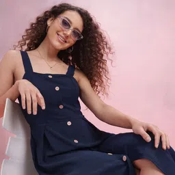 DressBerry Side Slit A-Line Midi Dress-image-25
