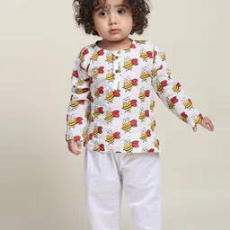 LIL PITAARA Kids Printed Pure Cotton Kurta With Pyjama-30