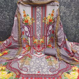 MANVAA Floral Printed Beads & Stones Unstitched Dress Material-picture-47