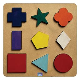 MiniLeaves Wooden Shape Sorter Block Puzzle Multicolour - 9 Pieces-16