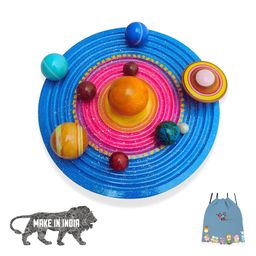 GELTOY Wooden Planets Solar System 3D Model Toys Set Planets & Galaxy Board-25