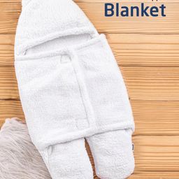 ZOE Hooded Supersoft Wearable Wrapper Blanket - White-image-12