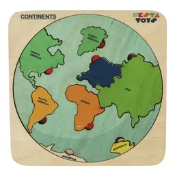 NESTA TOYS World Map with Continents & Earth Core Geography Puzzles for Kids Montessori Wooden Puzzle - Multicolour-picture-4