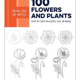 Draw Like an Artist 100 Flowers and Plants Drawing Book by Melissa Washburn - English-13