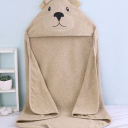 Babyhug Terry Towel With Hood Lion Print L 76.2 x B 76.2 cm - Brown-3