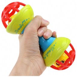 New Pinch Baby Dumb Bell Shaped Rattle Teether - Multicolor-22