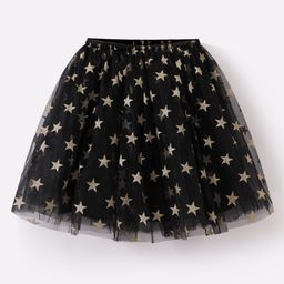 Kookie Kids Knee Length Star Foil Printed Skirt - Black-image-72