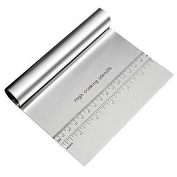 Syga Stainless Steel Cake Smoother with Scale Cutting Knife(Silver)-18