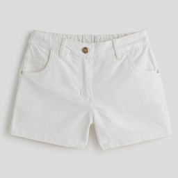 One Friday Cotton Woven Solid Shorts - Off White-image-99