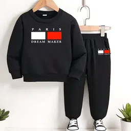 BILLYBALL Kids Printed Pure Cotton Sweatshirt With Jogger-19
